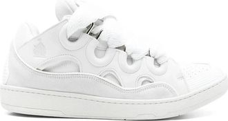 Lanvin Curb Sneakers - Heren - Sneakers - Wit - 41 EU - Leer - Schoenen