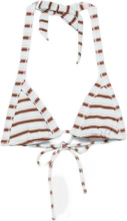 Frankies Bikinis Taite Thermal Striped Bikini Top