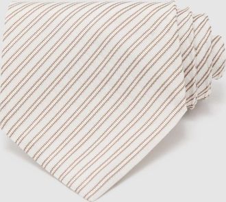 Reiss White & camel Brown Tie