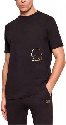 Karl Lagerfeld T-shirt met ronde hals - Heren - T-shirts - Zwart - S - Katoen - Tops