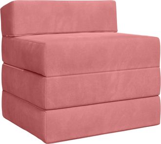 vidaXL Sof&aacute; Cama Plegable Rosa 200 X 70 X 15 Cm Terciopelo Vidaxl