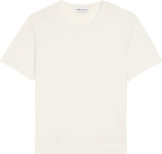 Ami Classic Fit T-shirt met korte mouwen - Heren - T-shirts - Beige - L - Katoen - Tops