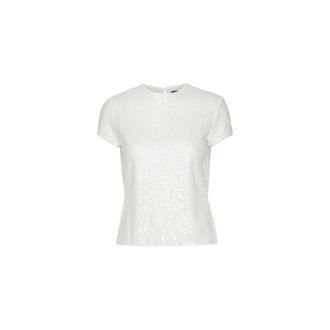 Rotate Sequins T Shirt - - Tops - Donna - Bianco - L