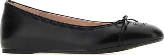 Valentino Garavani Womens Black Leather Vlogo Signature Ballerinas Nero Ballerine Flat Shoes