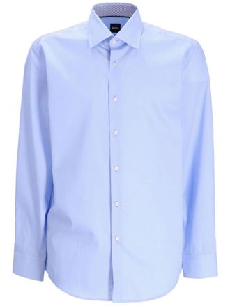 BOSS slim-fit long-sleeve shirt - Blue