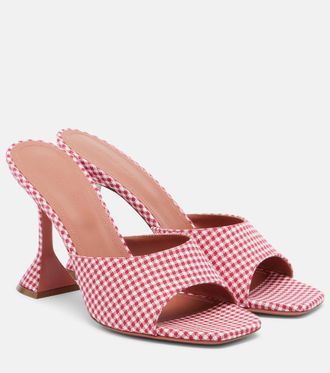 Amina Muaddi Lupita gingham mules