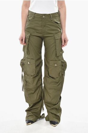 The Attico Cotton Cargo Trousers With Ankle Drawstring size 40