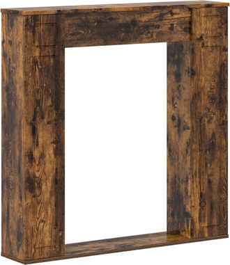 vidaXL Marco De Chimenea Roble Ahumado 100 X 20 X 100 Cm Vidaxl