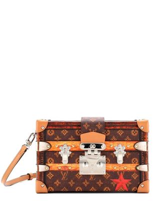 Louis Vuitton Petite Malle Handbag Limited Edition Time Trunk Monogram Canvas crossbody bag - Brown