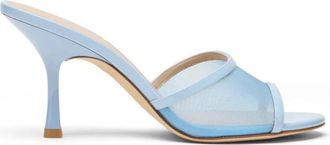 Stuart Weitzman Bareitall Slide 85 - Dames - Muiltjes - Blauw - 40 EU - Leer - Schoenen