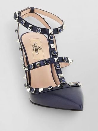 Valentino Garavani rockstud pumps pointed toe ankle strap