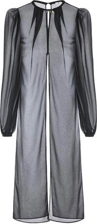 Elisabetta Franchi Long Sheer Black Shirt