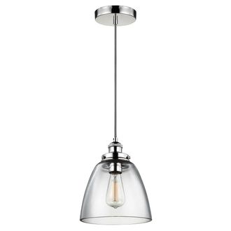 Loops 1 Bulb Ceiling Pendant Light Fitting Highly Polished Nickel LED E27 60W in Metallics