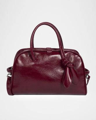 Jacquemus Le Petit Turismo Leather Top Handle Bowling Bag