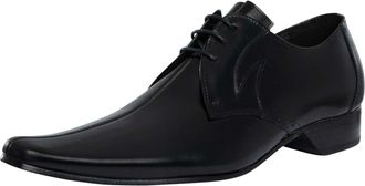 Jeffery West Derby Gepolijste Leren Schoenen, Zwart
