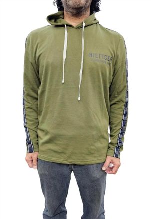 Tommy Hilfiger Long Sleeve Hoodie In Moss