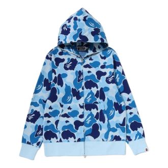 A Bathing Ape Abc Camo Jacquard Full Zip Hoodie Blue 1M80-115-310-BLU