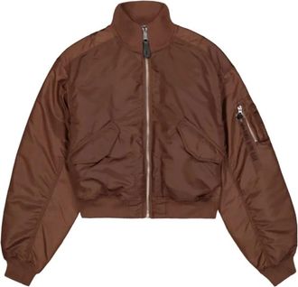 Alpha Industries Ma-1 Cropped Loose Bomberjack - Dames - Bomber jackets - Bruin - S - Nylon - Jassen