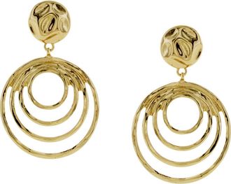 Olivia Welles Hammered Circle Drop Earrings in Gold at Nordstrom Rack