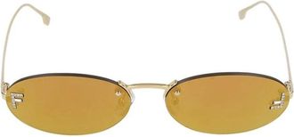 Fendi Sunglasses, unisex, Yellow, Size: 54 MM First Oval Sunglasses