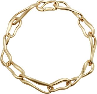 Cult Gaia Irregular Links Brass Plated Necklace