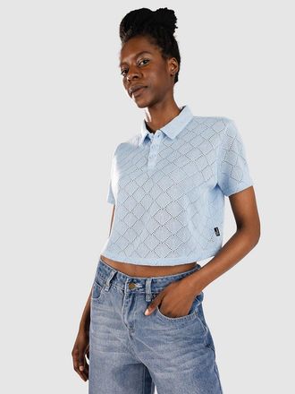 Blue Tomato Knitted Polo Shirt blau