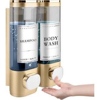 OEM [mai Usato]distributore Di Savon Mural, Distributore Gel Douche, Distributore Double De Shampoing Et Apr&egrave;s-shampoing Sans Per&ccedil;age Abs Pour Salle De Ba