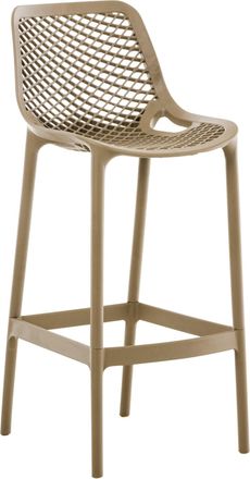 Clp Taburete para exterior con Resplado en Plástico Barro