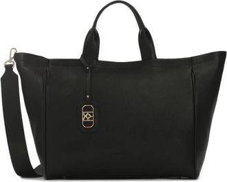 Kazar Zwarte grote zachte leren handtas - Dames - Shoppers - Zwart - ONE Size - Leer - Tassen