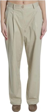 Frankie Shop Gevouwen Pantalon - Dames - Wijde Broeken - Beige - S - Broeken
