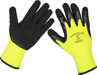 Loops 120 PAIRS Thermal Lined Superior Grip Gloves - Large - Latex Coating - Flexible