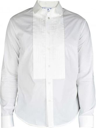 Off-white Shirt met Lange Mouwen - Heren - Casual Overhemden - Wit - M - Katoen - Overhemden