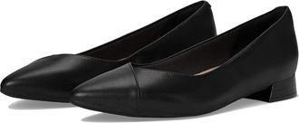 Clarks Natalyn Wish Womens Flat Shoes Black Leather : 7.5 B - Medium, Leather/Mesh/Rubber