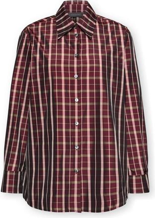 Elena Miro Tartan tafteshirt - Dames - Overhemden - Rood - 2XL - Polyester - Overhemden