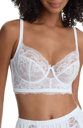Skarlett Blue Minx Side Support Underwire Bra in White at Nordstrom, Size 32Ddd