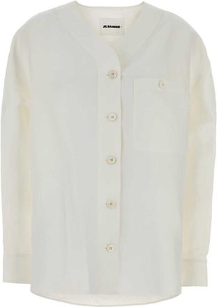 Jil Sander White Regular Solid Shirt