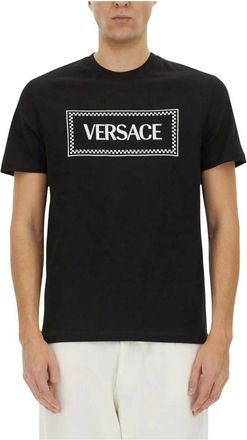 Versace T-Shirt - Heren - Tops - Zwart - Maat: S Katoen