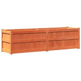 Berkfield Home Garden Planter Wax Brown 180x50x50 cm Solid Wood Pine | Size: 180 x 50 x 50 cm