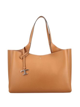 Tod's Brown T Timeless Medium Tote
