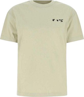 Off-white Unisex Logo Regular T-shirt voor volwassenen (Beige)