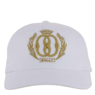 Bally Logo Embroidered Cotton Baseball Cap, Size One Size