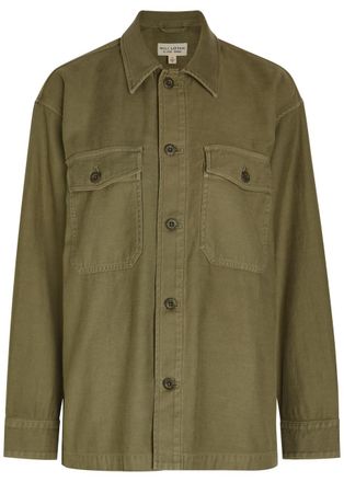 Nili Lotan Howard Cotton Overshirt - Olive - L (UK14 / L)