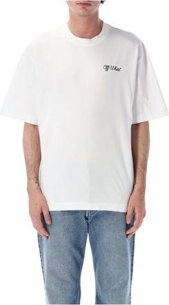 Off-white Script Skate Tee - Heren - T-shirts - Wit - XL - Katoen - Tops