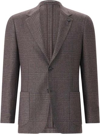 Lardini Formele Blazers - Heren - Business blazers - Bruin - XL - Leer - Kostuums
