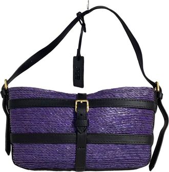 Altuzarra Purple Straw Shoulder Bag (Authentic Pre-Loved)