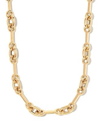 Lauren Rubinski 14kt yellow gold mixed-link necklace