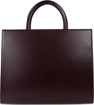 Elisabetta Franchi Borsa tote con placca logo - Marrone