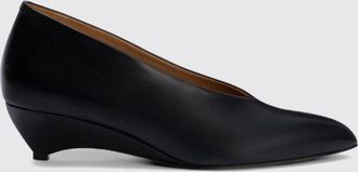 Jil Sander Arc Calf Leather Pumps with Low Sculptural Heel