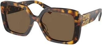 Miu Miu Bruine Donkere Frame Zonnebril - Dames - Zonnebrillen - Bruin - 56 MM - Accessoires