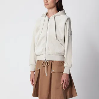 Moose Knuckles Felpa con cappuccio Roslyn Bunny alabastro in cotone